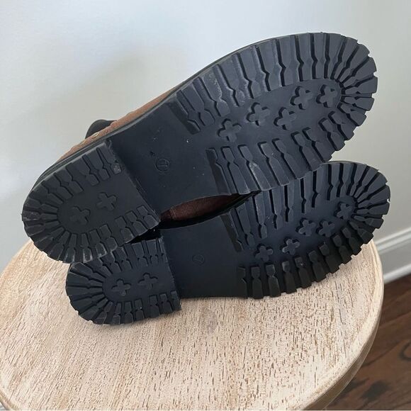 Seven For All Mankind Romanoff Waterproof Ankle Boot Brown with Studs NWOB - Picture 6 of 7